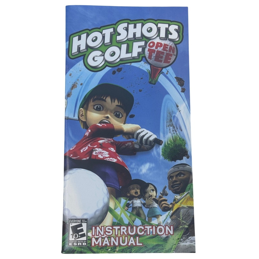 Hot Shots Golf Open Tee Sony PSP Instruction Manual Only 2005 UCUS-98604
